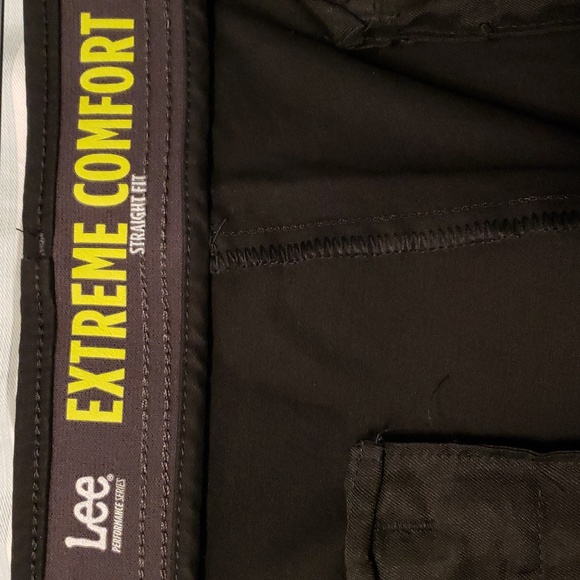 Mens LEE Performance Series Black Pants 42 x 30 NWT Extreme Comfort - Straight - Picture 7 of 10